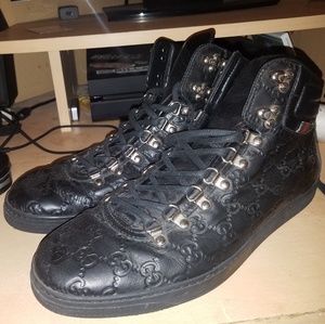Authentic black gucci hightops